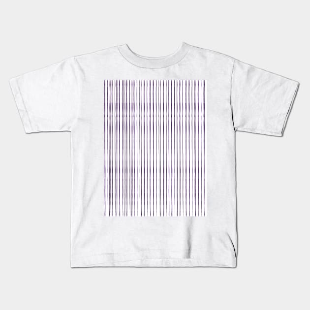 Modern Thin Purple Lines Kids T-Shirt by PSCSCo